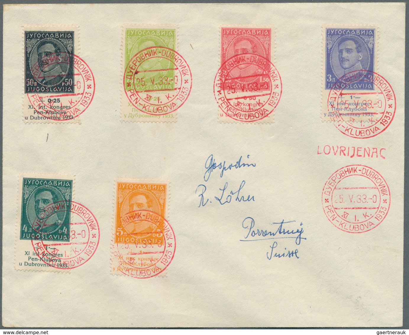 Jugoslawien: 1919/1963, Assortment Of 24 Covers/card (mainly F.d.c.), E.g. 1933 PEN Congress, 1941 S - Oblitérés