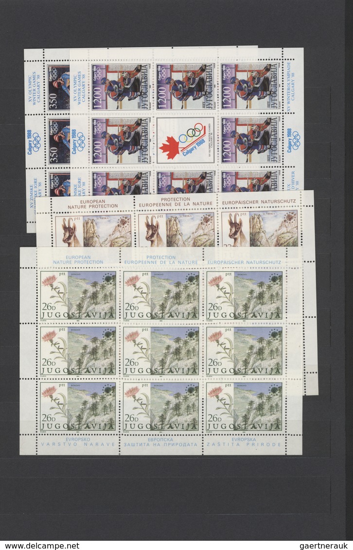 Jugoslawien: 1945/2003, Almost Exclusively Unmounted Mint Stock In Five Albums (only Very Few Are Hi - Oblitérés