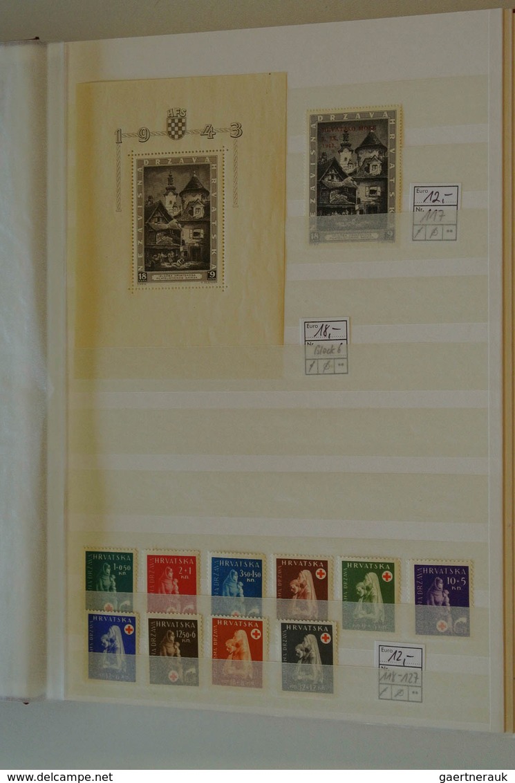 Kroatien: 1941/45: Mainly MNH collection Croatia, a.o. (cat. Michel) no. 1-23, 38 till 1945, in main