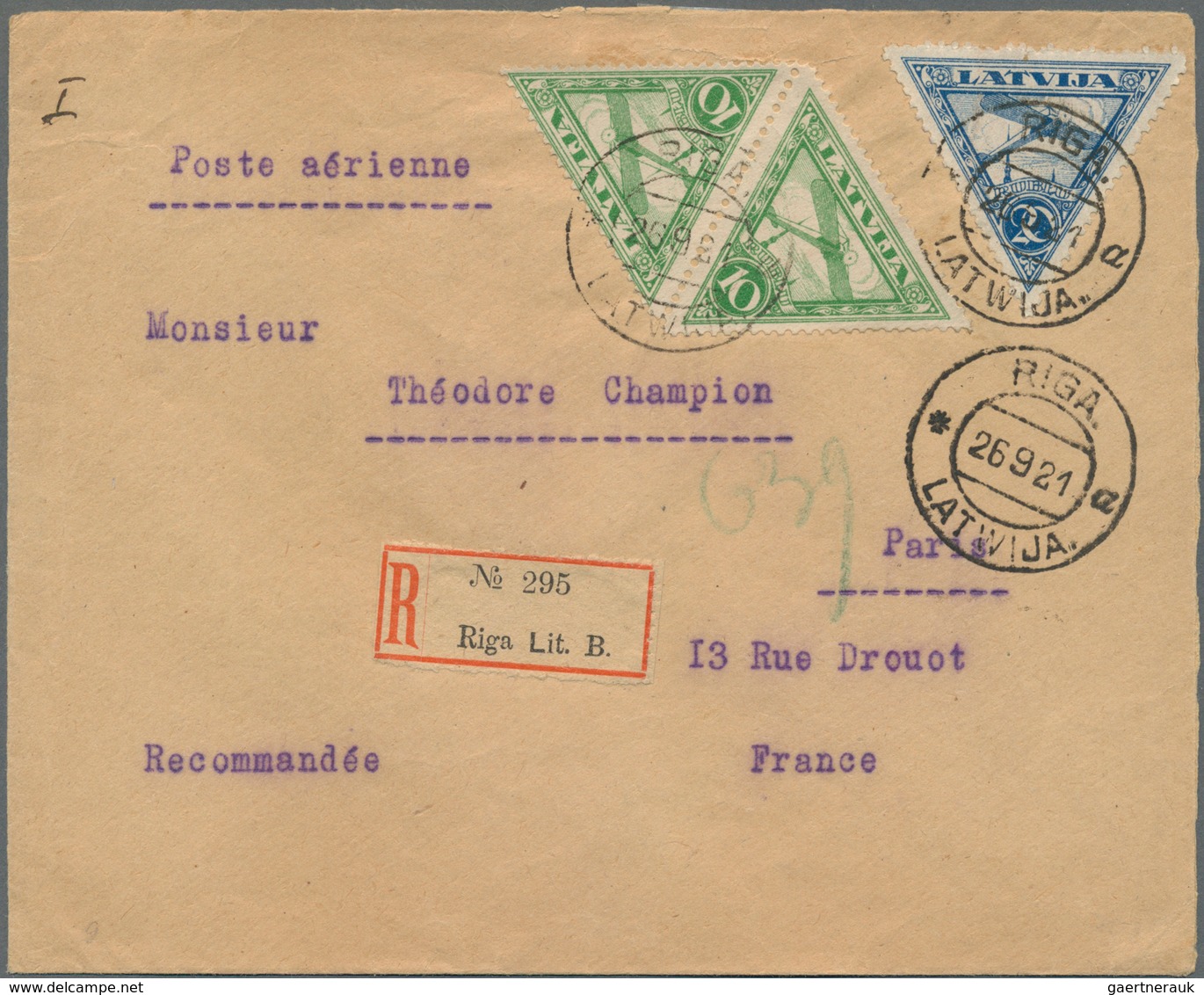 Lettland: 1919/1945, high value and unseful lot of 24 covers and cards including airmail 1921, parce