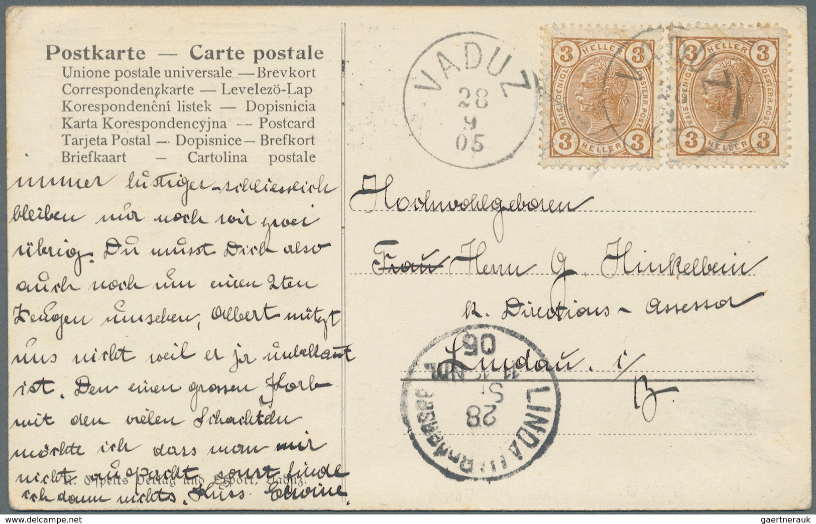 Liechtenstein - Vor- Und Mitläufer: 1900/1921, Lot Von 9 Briefen Und Karten Sowie Einem Briefstück, - ...-1912 Préphilatélie