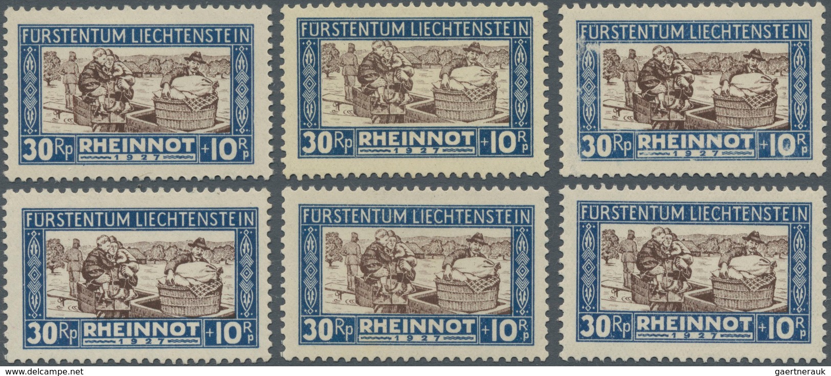 Liechtenstein: 1912/1968 (ca.), Dubletten Auf Steckkarten Mit Etlichen Besseren Ausgaben U.a. 6 X 19 - Lettres & Documents
