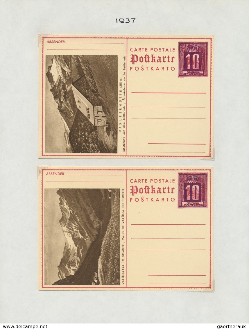 Liechtenstein - Ganzsachen: 1918/1987, Saubere Sammlung Mit Ca.80 Ungebrauchten Ganzsachenkarten, Da - Enteros Postales