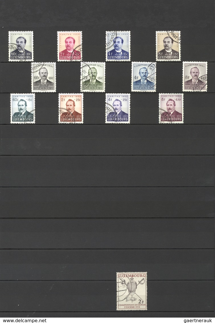 Luxemburg: 1852/1971, comprehensive used collection in a stockbook, from some early issues and good