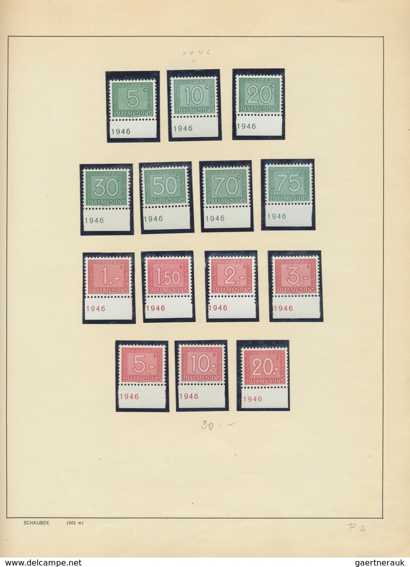 Luxemburg: 1852/1981, Mainly Mint Basic Collection In A Binder, From 1st Issue Used, 1871 25c. Blue - Cartas & Documentos