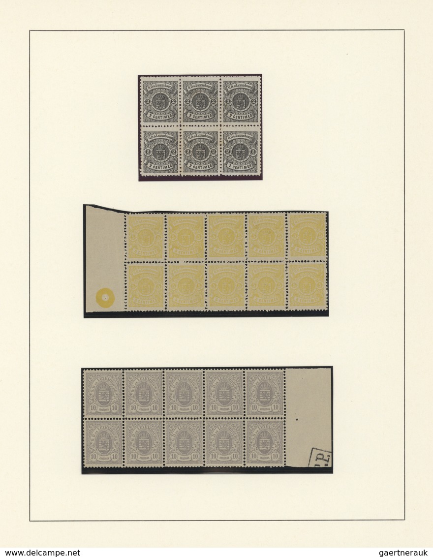 Luxemburg: 1859/1884, Mint Collection Of 95 Stamps Within Units, Neatly Mounted On Leaves, Comprisin - Cartas & Documentos