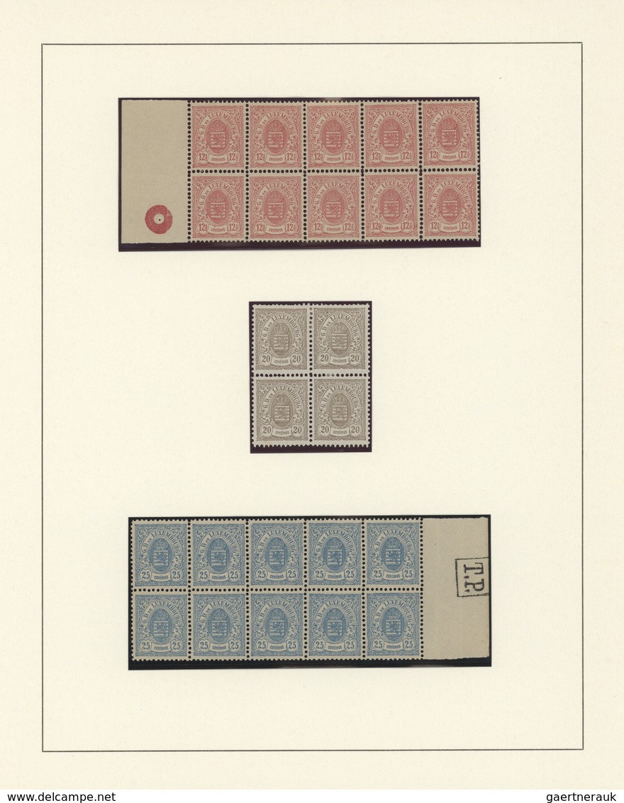 Luxemburg: 1859/1884, Mint Collection Of 95 Stamps Within Units, Neatly Mounted On Leaves, Comprisin - Cartas & Documentos