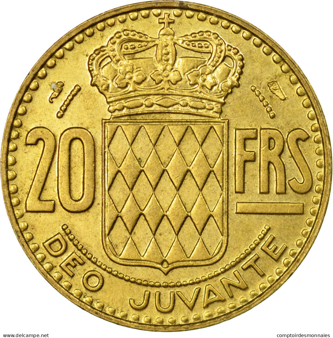 Monnaie, Monaco, Rainier III, 20 Francs, Vingt, 1951, SUP, Aluminum-Bronze - 1949-1956 Anciens Francs