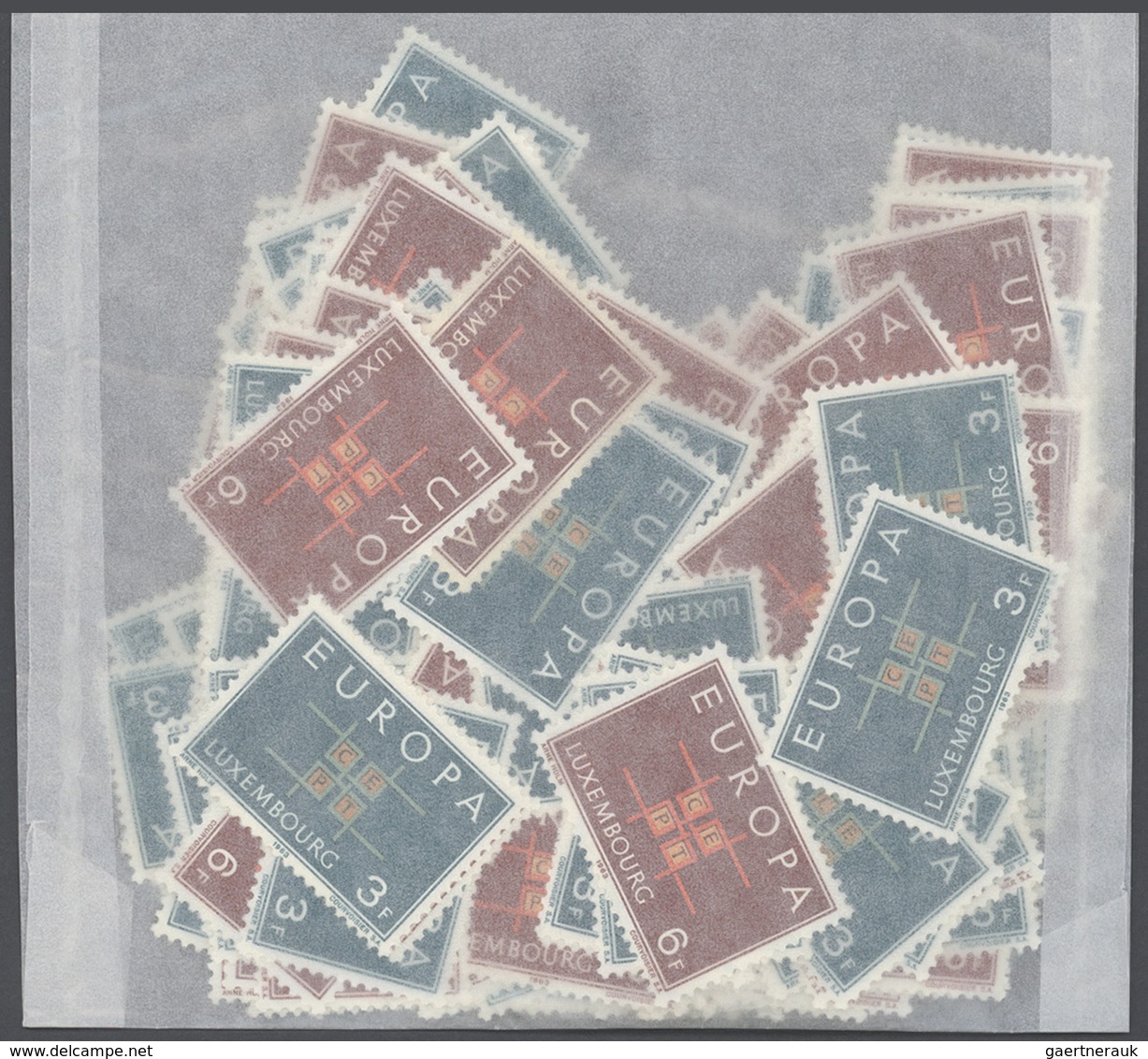 Luxemburg: 1958-1990: Bulk Lot, CEPT Stamps In Complete Sets. 1958: 7600 Sets, 1959: 6800 Sets, 1960 - Lettres & Documents