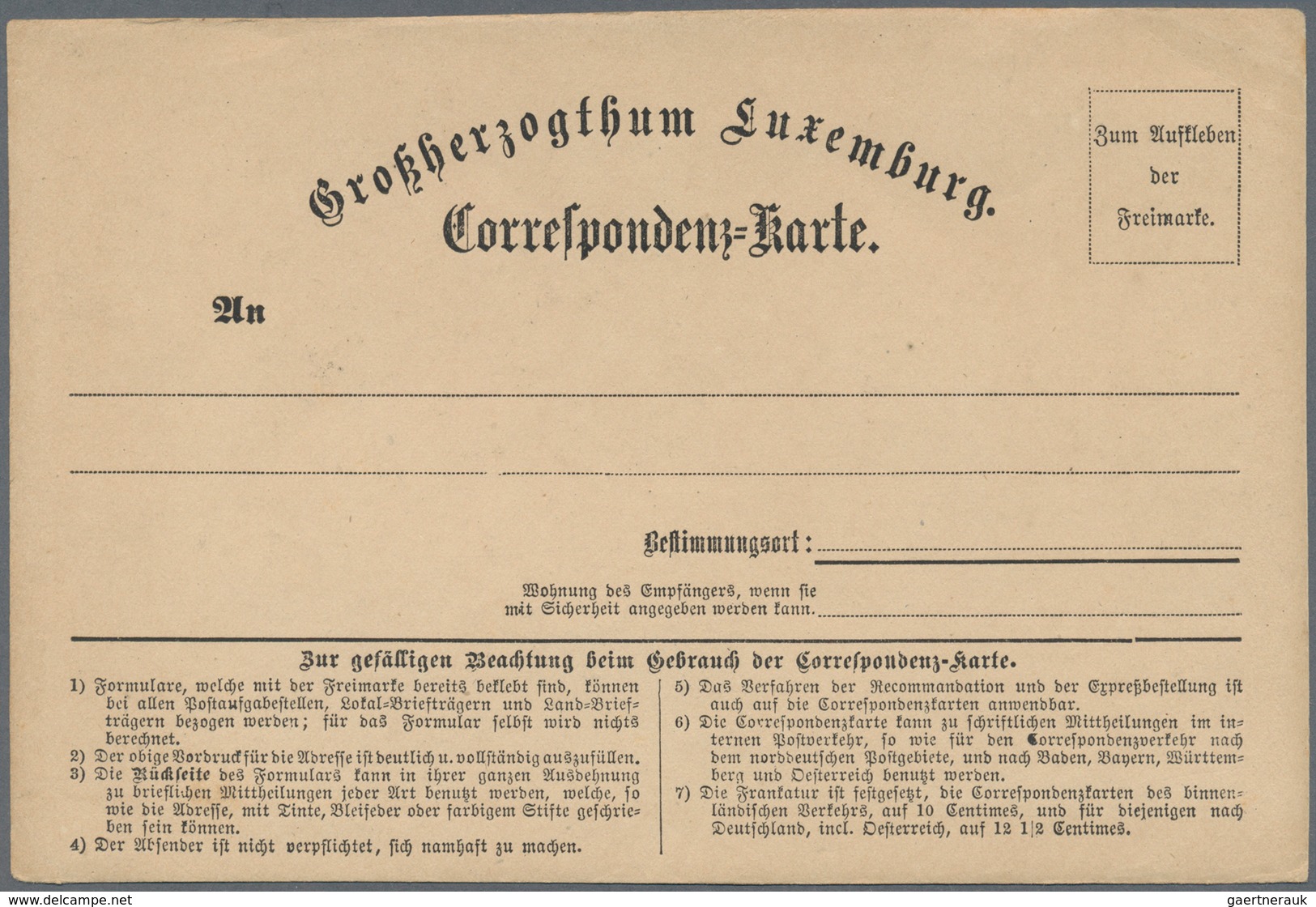 Luxemburg - Ganzsachen: 1870/1874, Interessante Sammlung Der Postkarten-Vorläufer Mit 20. Ungebrauch - Entiers Postaux