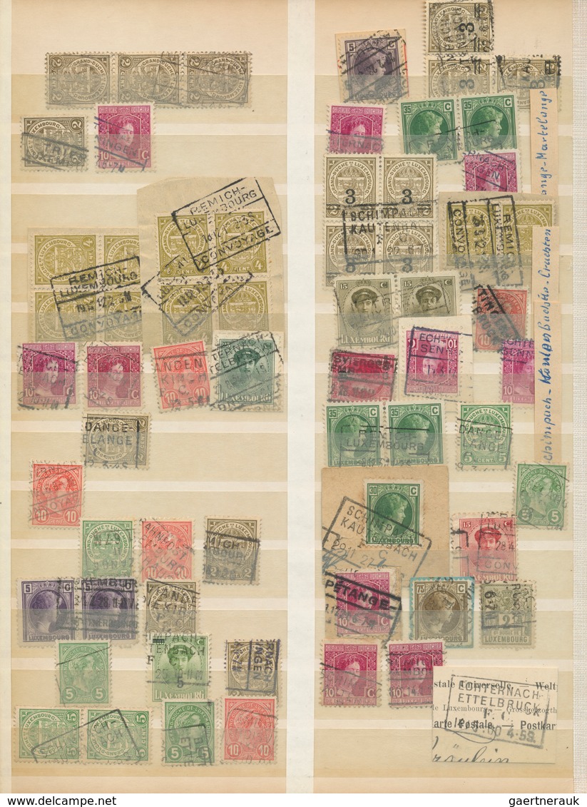 Luxemburg - Stempel: 1910/1960 (ca.), Accumulation Of Apprx. 2000 Stamps Of Various Issues And Well - Machines à Affranchir (EMA)