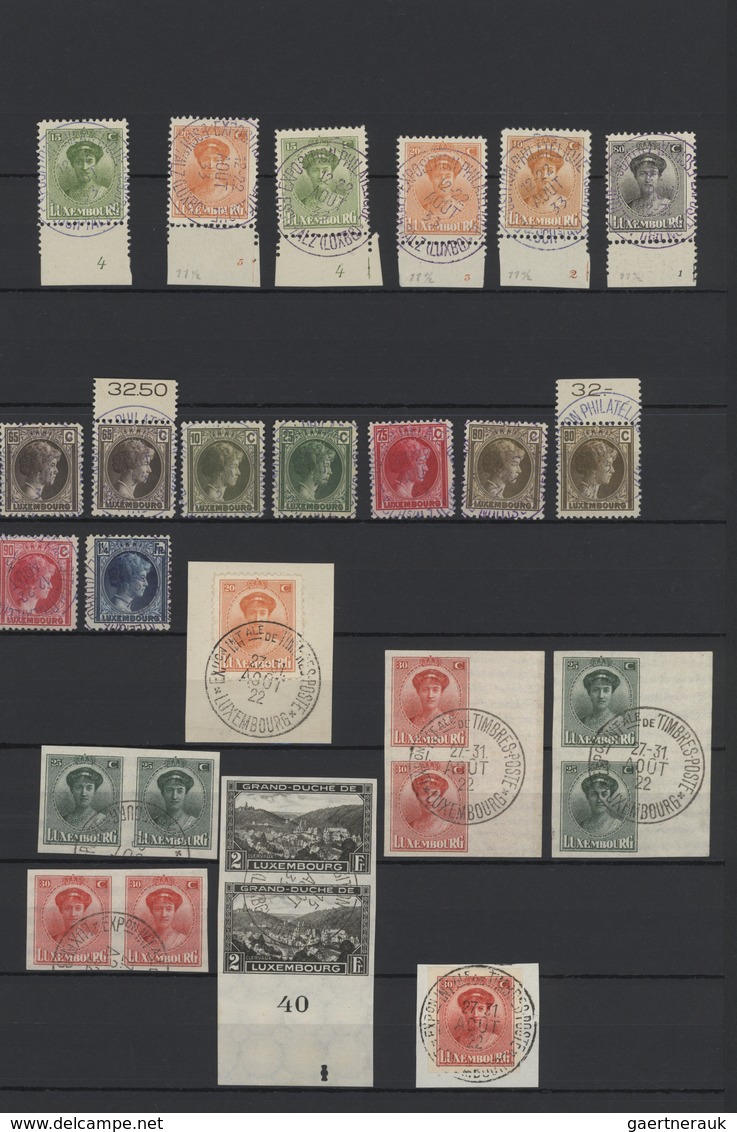 Luxemburg - Stempel: 1922/1933, Assortment Of Apprx. 156 Stamps (mainly Definitives "Charlotte") Bea - Machines à Affranchir (EMA)