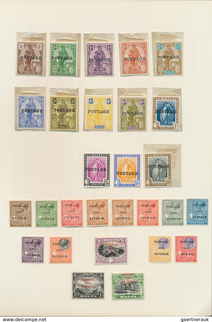 Malta: 1863/1956, Fine Mint LH Collection Beginning With Nr. 2A, Complete Except Of Nr.52, All In Ve - Malte