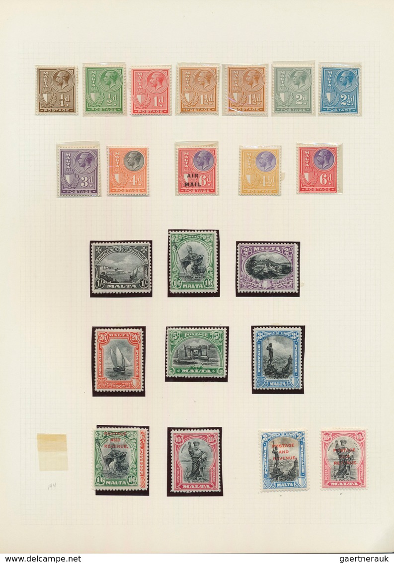 Malta: 1863/1956, Fine Mint LH Collection Beginning With Nr. 2A, Complete Except Of Nr.52, All In Ve - Malta