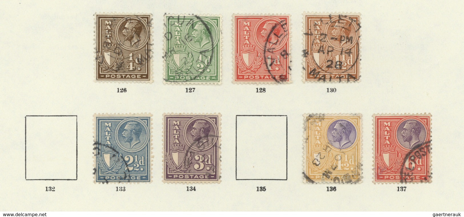 Malta: 1863-1937, Collection Of About 160 Stamps, Most Of Them Mint, Some Used, From The Early QV ½d - Malte