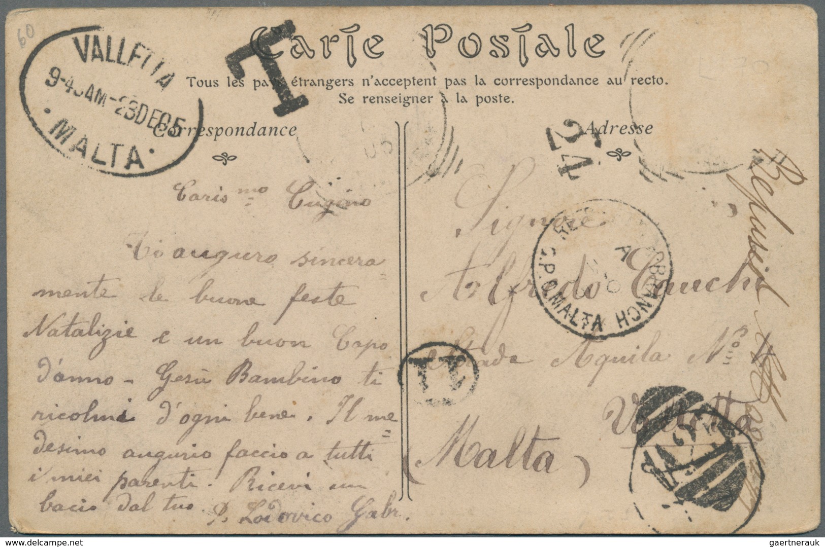 Malta - Stempel: 1900/1926, Group Of Twelve Pieces Incoming Mail (eleven Ppc And One Cover), Bearing - Malta