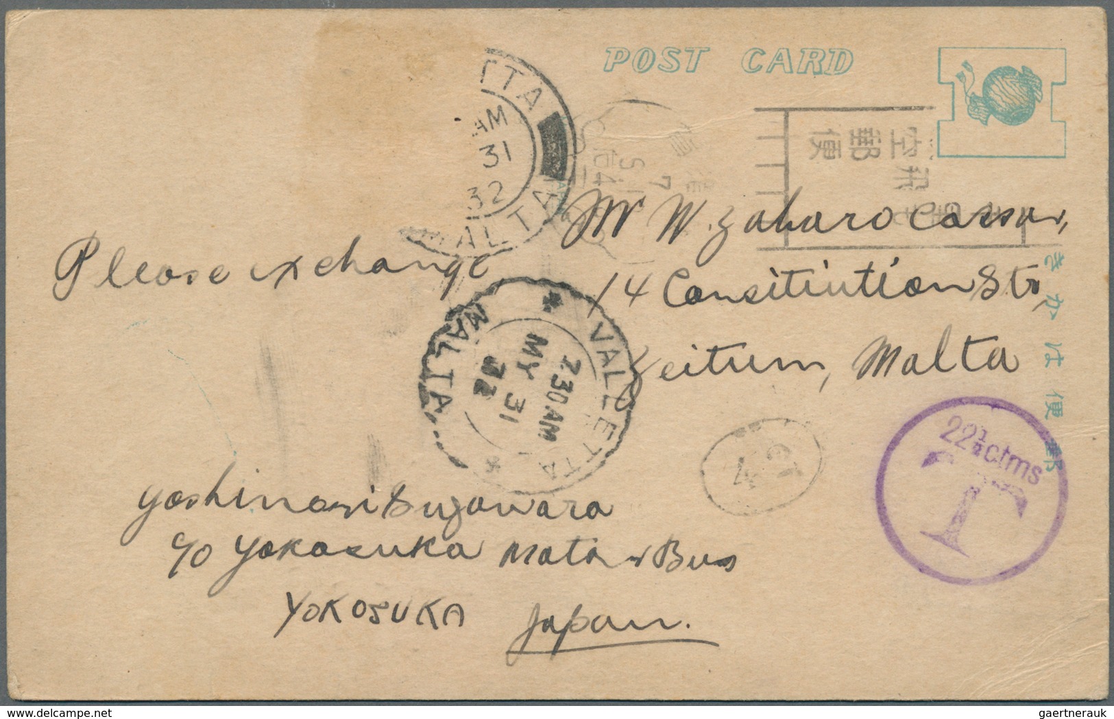 Malta - Stempel: 1900/1926, Group Of Twelve Pieces Incoming Mail (eleven Ppc And One Cover), Bearing - Malte