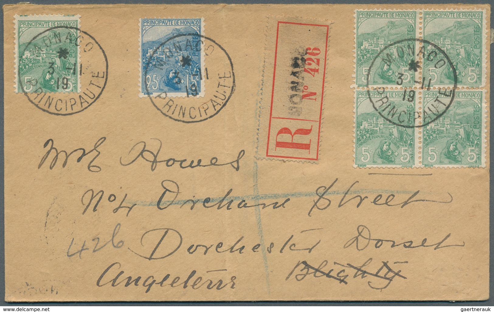 Monaco: 1809/1920, Group Of Four Better Entires, From Pre-philately (inlc. 1839 Menton Cover), Attra - Nuevos