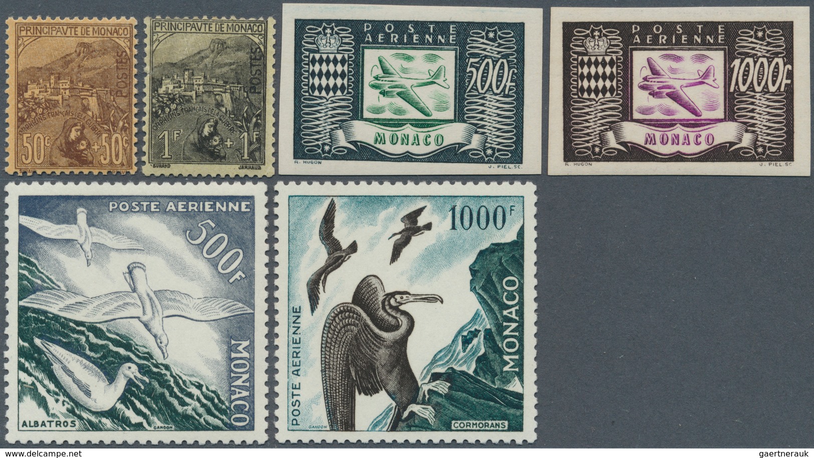 Monaco: 1919/1955, Mint Lot Of Better Issues, E.g. 1919 War Orphan's 2c. To 1fr., 1938 Souvenir Shee - Ongebruikt