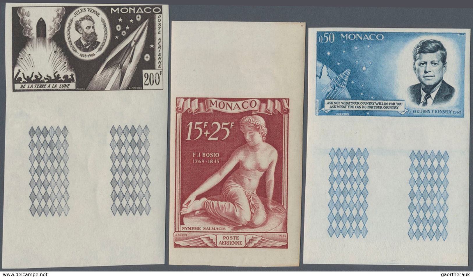 Monaco: 1946/1967, Collection Of Apprx. 100 Imperforate Stamps/imperforate Proofs, Incl. 16 Colour P - Nuevos