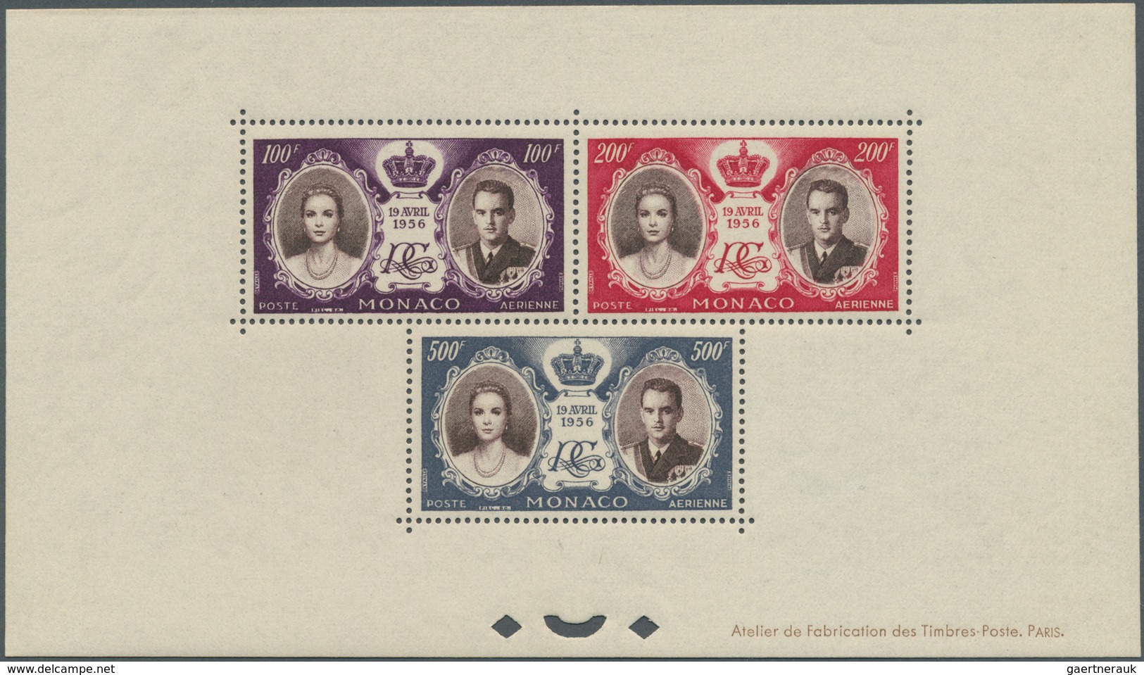 Monaco: 1956, Royal Wedding, Group Of 17 Pieces: All Eight Values Each As Epreuve De Luxe; Seven Val - Nuevos