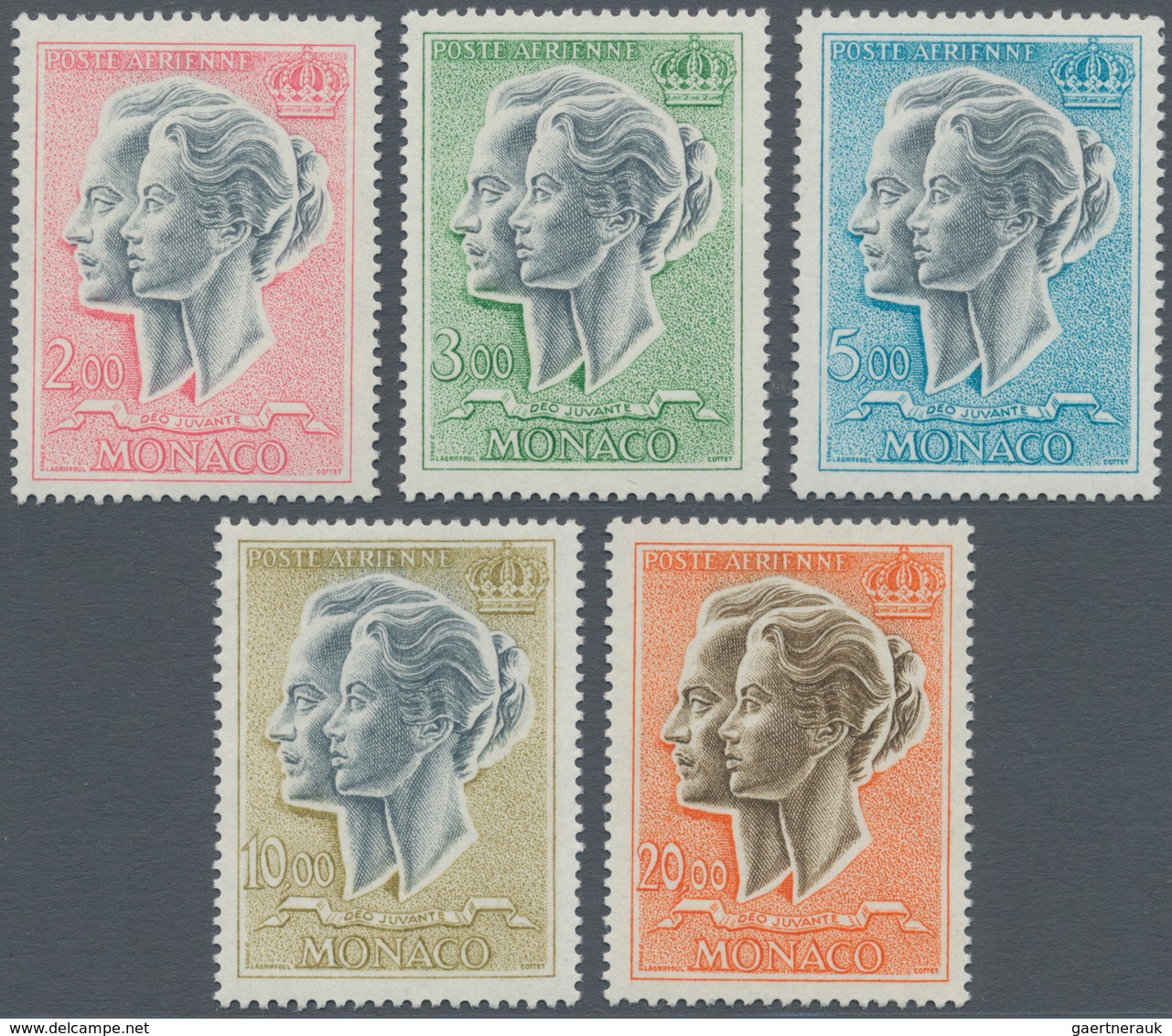 Monaco: 1966/1971, Prince Rainier III. And Gracia Patricia Complete Set Of Five High Denominations 2 - Neufs