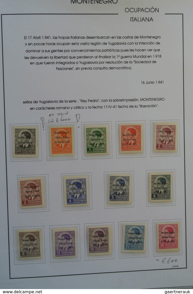 Montenegro: 1941/45: Fantastic MNH And Mint Hinged Collection Montenegro 1941-1945 In Blanc Album. C - Montenegro