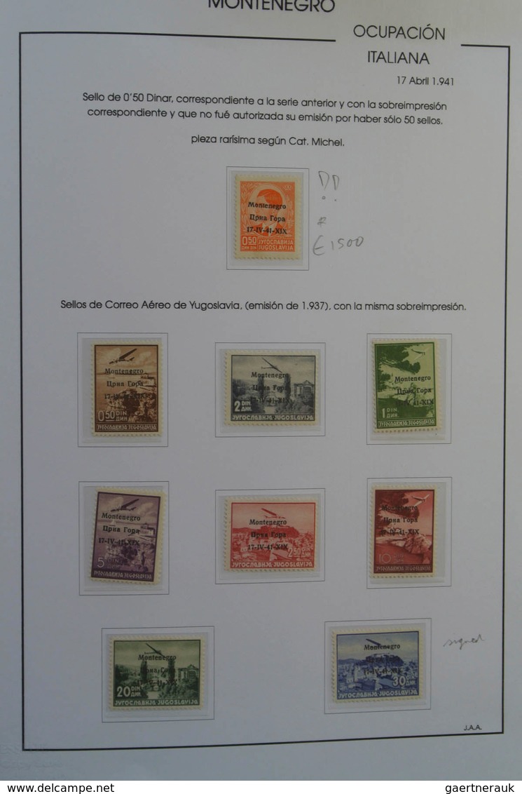 Montenegro: 1941/45: Fantastic MNH And Mint Hinged Collection Montenegro 1941-1945 In Blanc Album. C - Montenegro