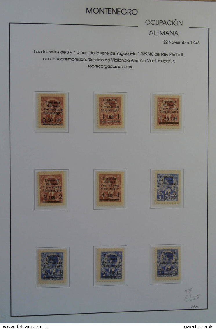 Montenegro: 1941/45: Fantastic MNH And Mint Hinged Collection Montenegro 1941-1945 In Blanc Album. C - Montenegro