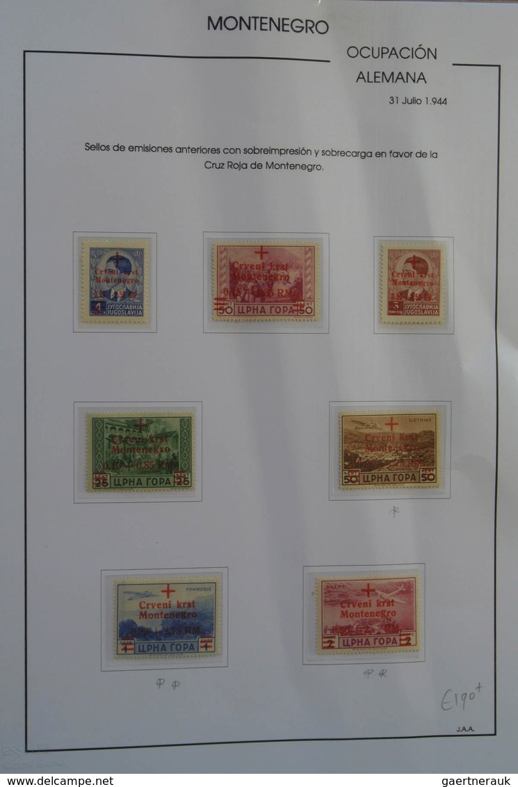 Montenegro: 1941/45: Fantastic MNH and mint hinged collection Montenegro 1941-1945 in blanc album. C