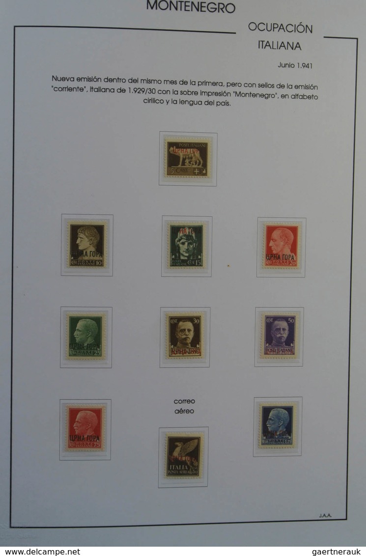 Montenegro: 1941/45: Fantastic MNH and mint hinged collection Montenegro 1941-1945 in blanc album. C