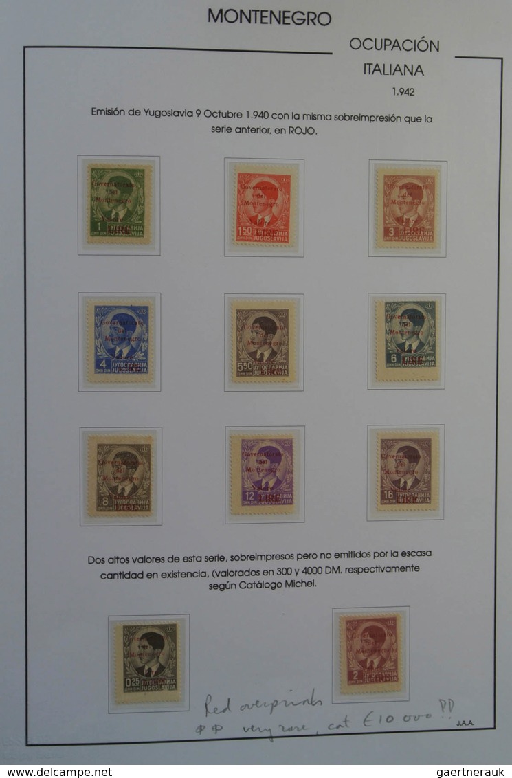 Montenegro: 1941/45: Fantastic MNH and mint hinged collection Montenegro 1941-1945 in blanc album. C