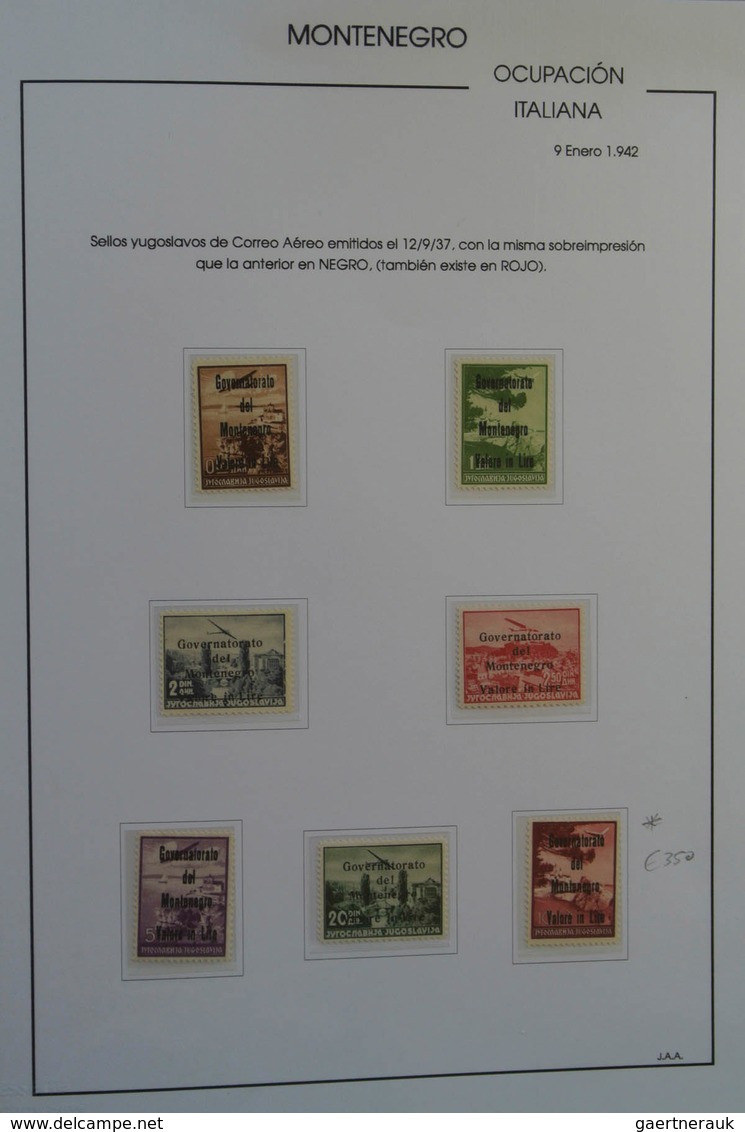 Montenegro: 1941/45: Fantastic MNH and mint hinged collection Montenegro 1941-1945 in blanc album. C