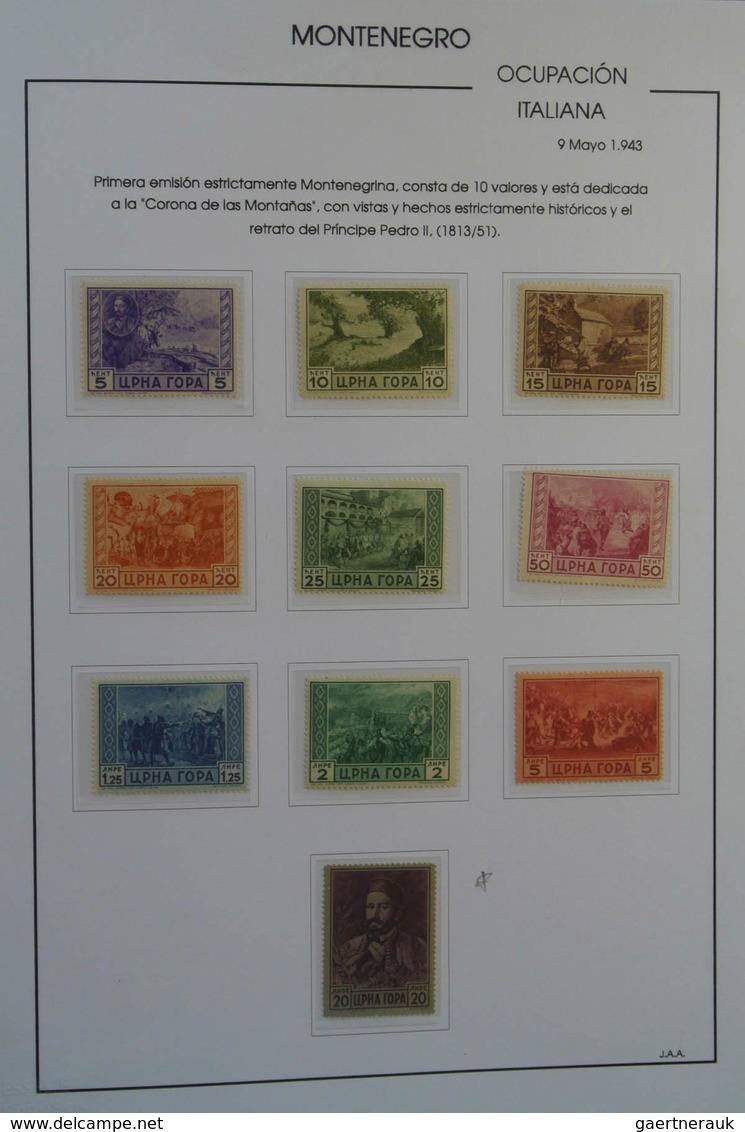 Montenegro: 1941/45: Fantastic MNH and mint hinged collection Montenegro 1941-1945 in blanc album. C