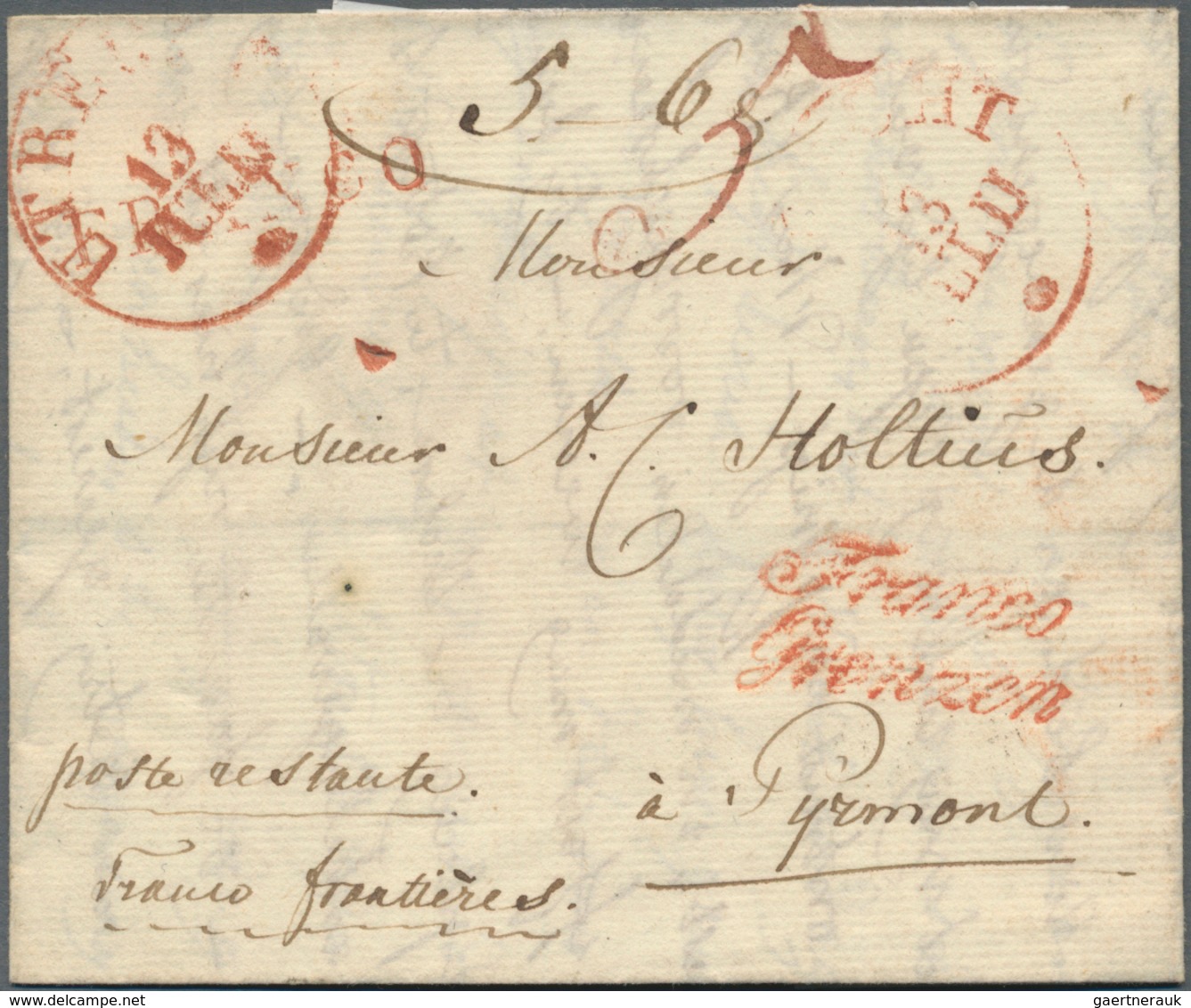 Niederlande - Vorphilatelie: 1733/1862, Partie Von Knapp 40 Grenzüberschreitetenden Briefen Vom Und - ...-1852 Prephilately