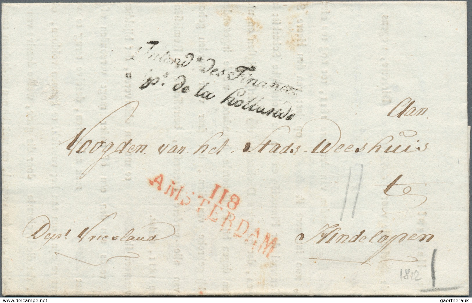 Niederlande - Vorphilatelie: 1773/1861, 23 Belege Mit Diversen TRANSIT-Stempeln, U.a. "D'HOLLANDE", - ...-1852 Préphilatélie