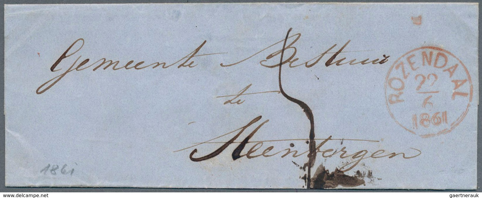 Niederlande - Vorphilatelie: 1787/1851, About 50 Mostly Prephilatelic Letters With Many Different Po - ...-1852 Préphilatélie