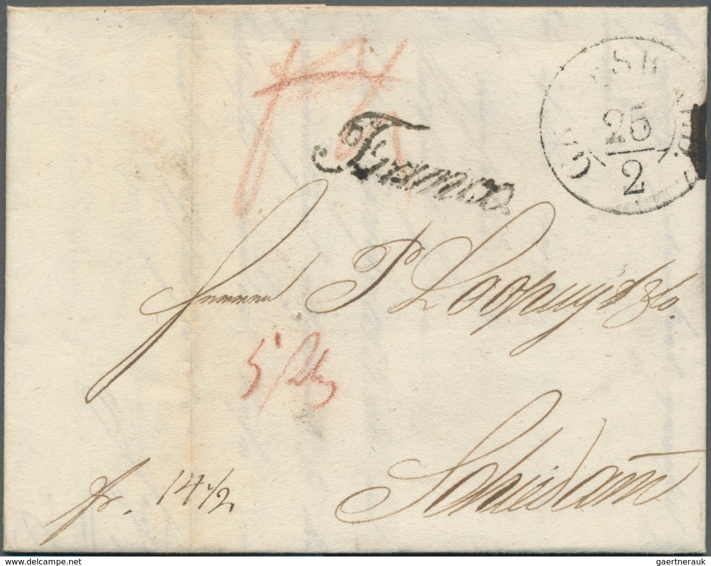 Niederlande - Vorphilatelie: 1800/1850 (ca.), Partie Von Ca. 110 Briefen Mit Verschiedensten "FRANCO - ...-1852 Precursores