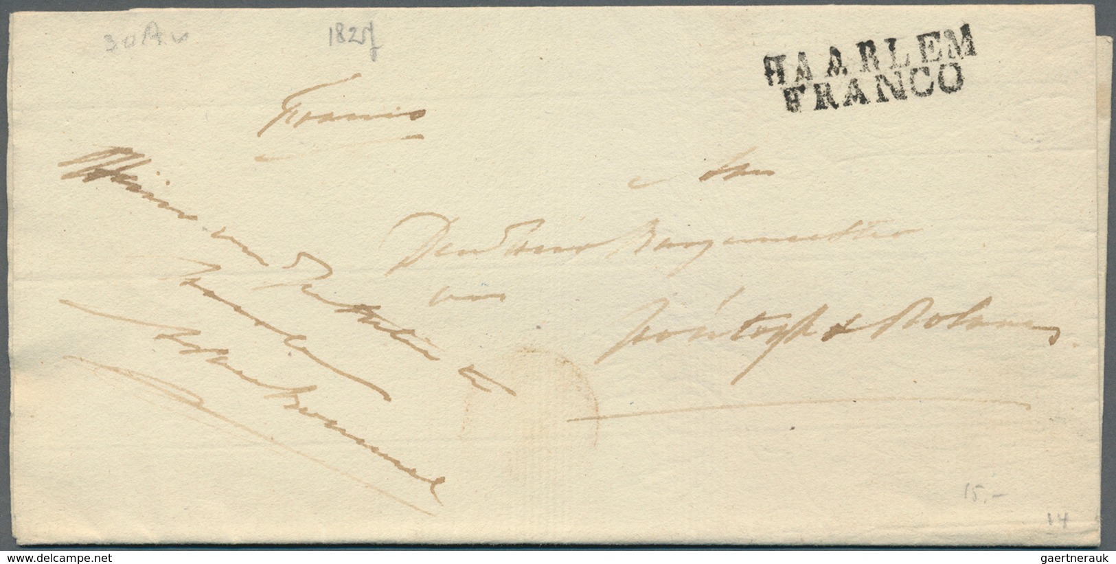 Niederlande - Vorphilatelie: 1800/1850 (ca.), Partie von ca. 110 Briefen mit verschiedensten "FRANCO