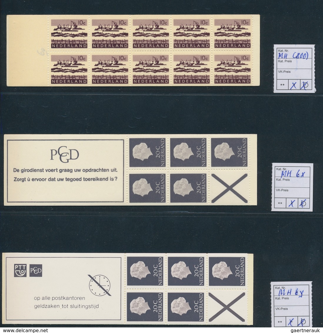 Niederlande: 1900/1988 (ca): Postfrische (im Anfang Auch Gestempelte Und Ungebrauchte) Sammlung Im 2 - Cartas & Documentos
