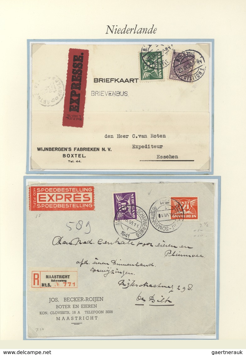 Niederlande: 1925/1945 ca., attractive collection with ca. 80 covers, comprising various aspects of