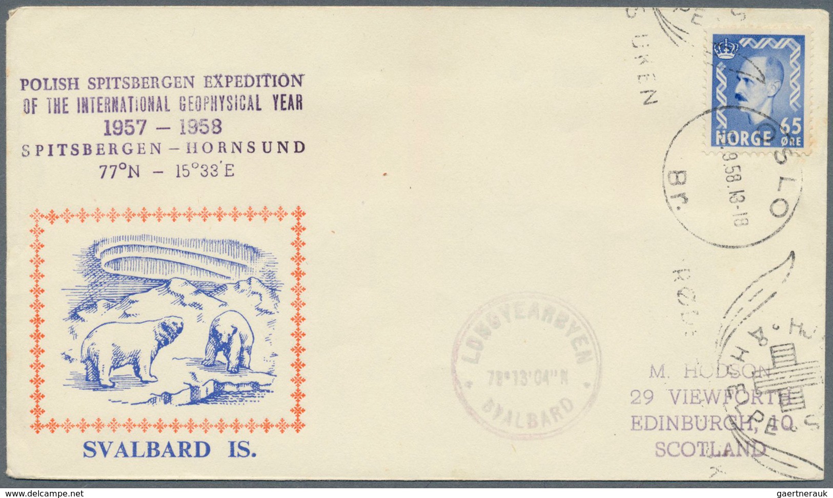 Norwegen: 1958/1997, About 100 Covers From SPITZBERGEN/SVALBARD With Better Frankings And Some Exped - Sonstige & Ohne Zuordnung