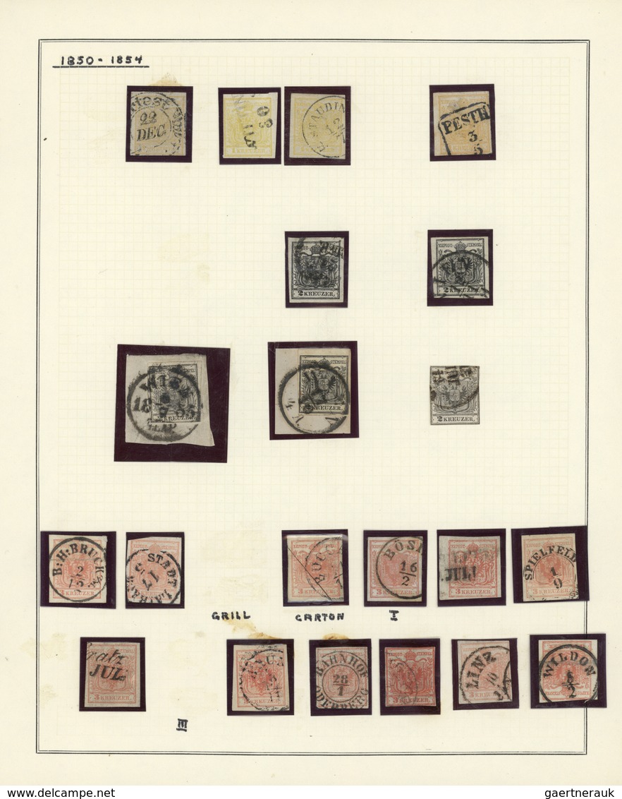 Österreich: 1850/1987, Umfassende Sammlung In Zwei Dicken Alten Vordruckalben, Teils Etwas Unterschi - Otros & Sin Clasificación