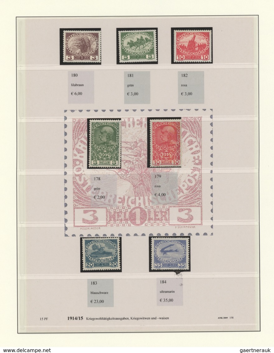 Österreich: 1890/1921, Sammlung Im Lindner-Album Mit Vielen Kompletten Und Auch Besseren Sätzen U.a. - Autres & Non Classés