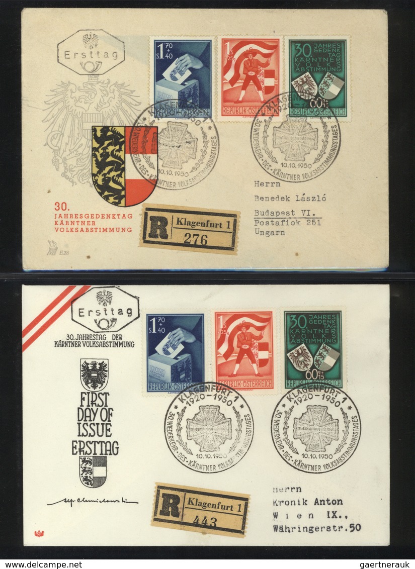 Österreich: 1945/1983, sehr gehaltvolle und weitgehend komplette Sammlung der Ersttagsbriefe, die An