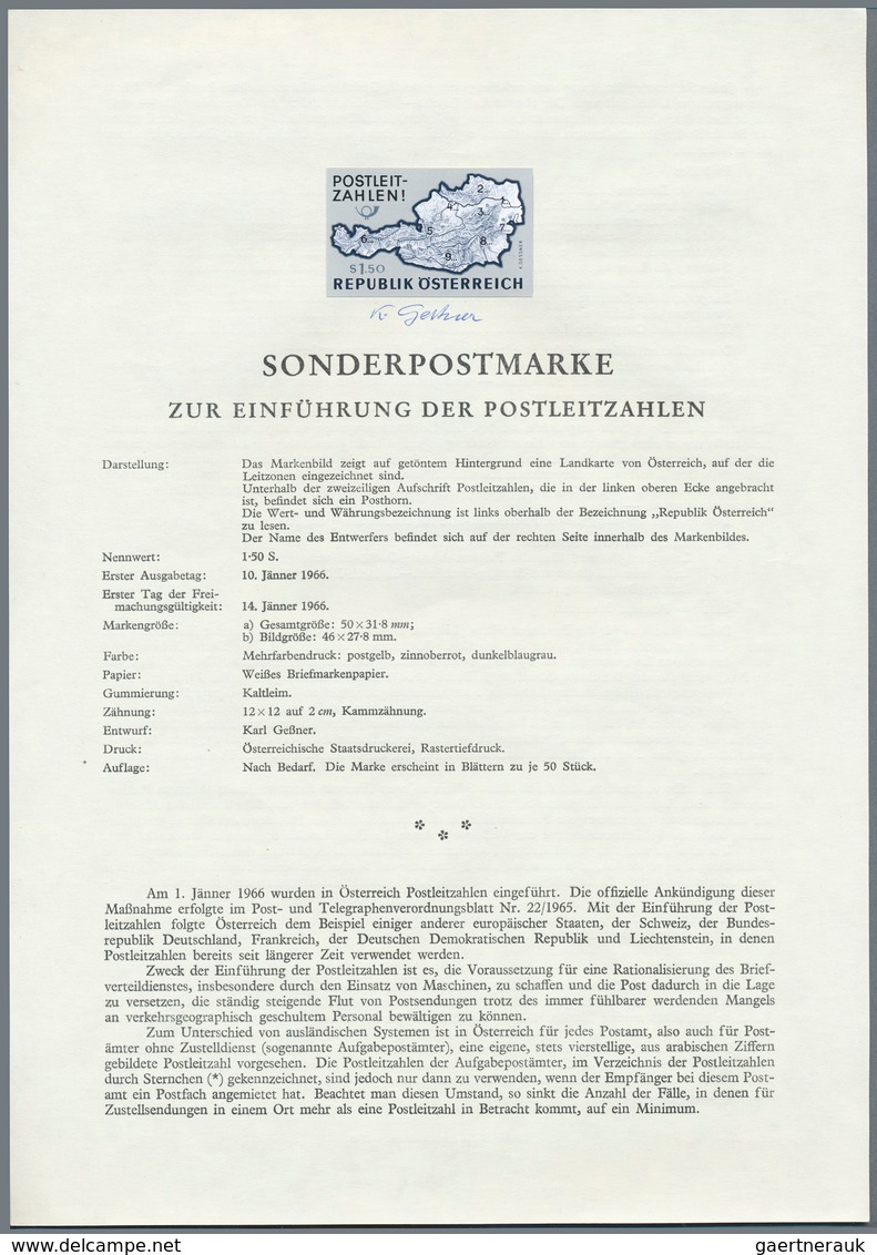 Österreich: 1961/1991, Aus Dem Nachlass Des Entwerfers Karl Gessner, Der Etliche Marken Für Österrei - Autres & Non Classés