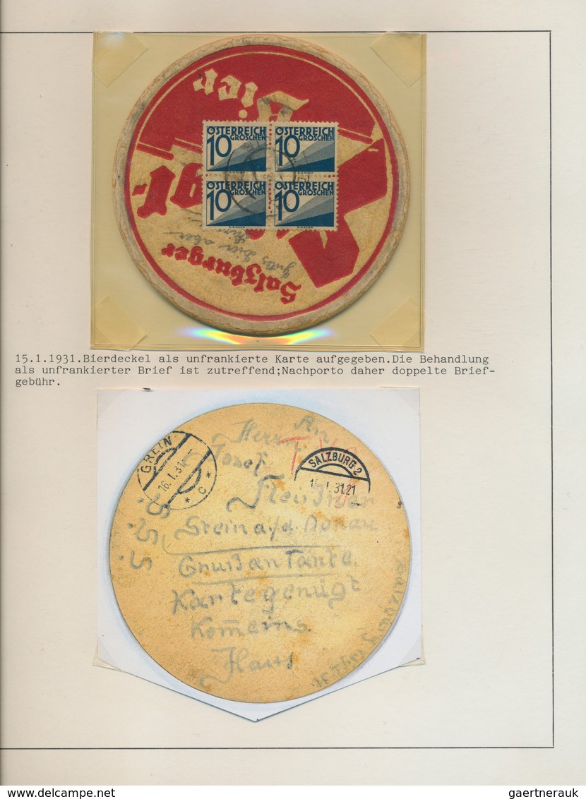 Österreich - Portomarken: 1925/38, Große Spezial-Sammlung Von Etwa 250 Nachporto-Belegen Ab Währungs - Taxe