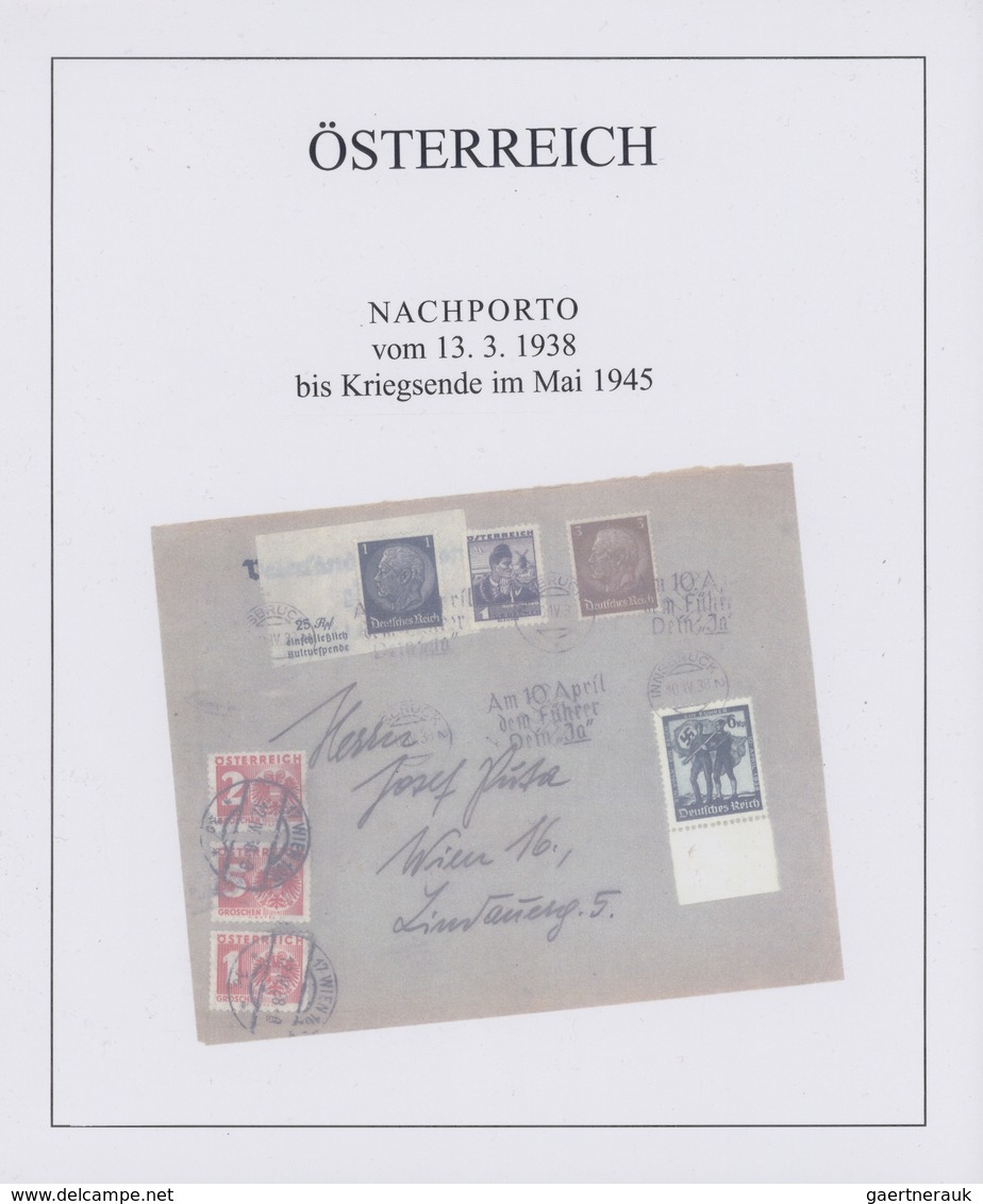 Österreich - Portomarken: 1938/45, Große Spezial-Sammlung Von Etwa 150 Nachporto-Belegen Ab Währungs - Taxe