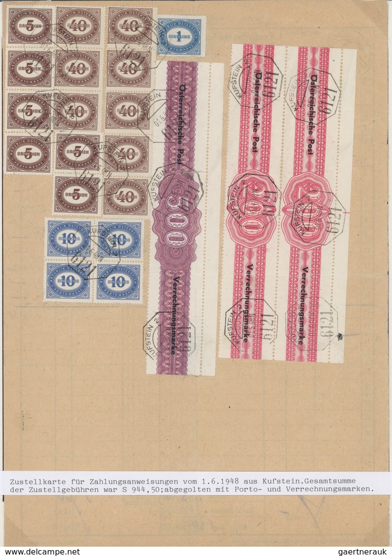 Österreich - Portomarken: 1945 (Mai)/1949(Juni), Große Spezial-Sammlung Von über 300 Nachporto-Beleg - Taxe