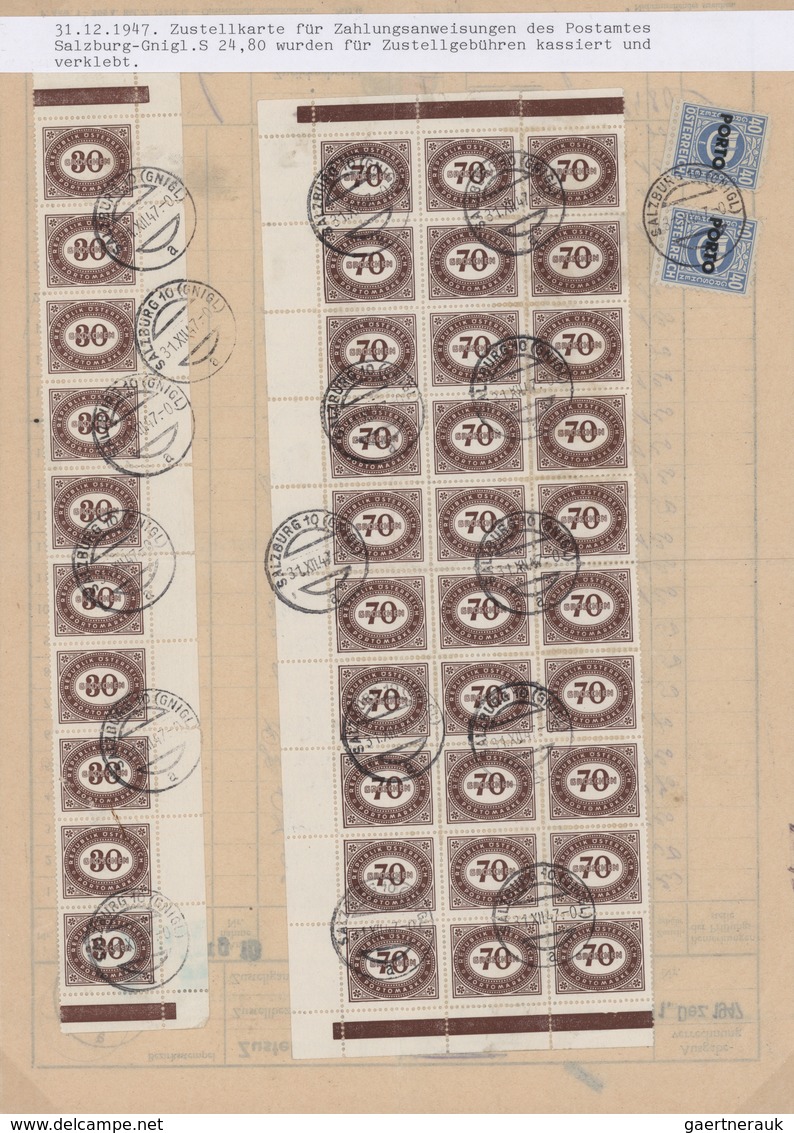 Österreich - Portomarken: 1945 (Mai)/1949(Juni), Große Spezial-Sammlung von über 300 Nachporto-Beleg